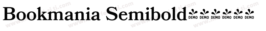 Bookmania Semibold字体转换